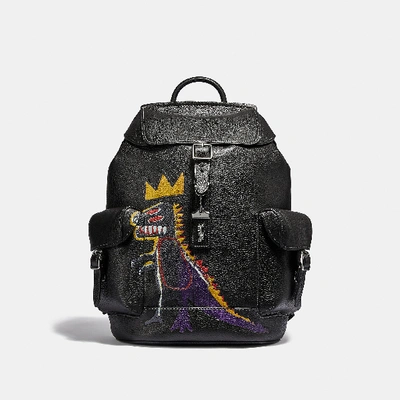Shop Coach X Jean-michel Basquiat Wells Backpack In Nickel/black