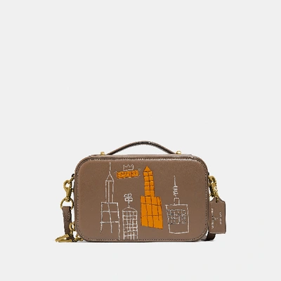 Shop Coach X Jean Michel Basquiat Alie Belt Bag In Color<lsn_delimiter>brass/elm