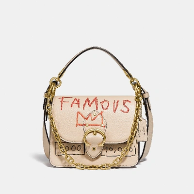 Shop Coach X Jean-michel Basquiat Beat Shoulder Bag 18 ® - Women's In Brass/ivory