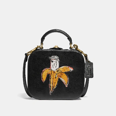 Shop Coach X Jean-michel Basquiat Square Bag ® - Women's In Brass/black