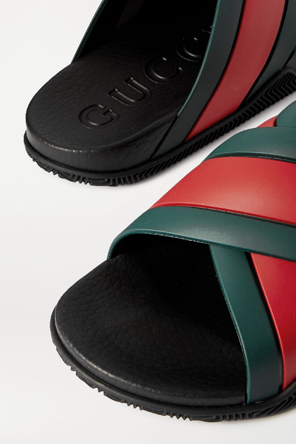gucci agrado web stripe slide sandal