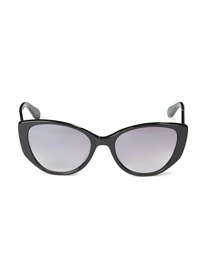 Shop Bcbgmaxazria Women's 56mm Cat Eye Sunglasses In Shiny Black