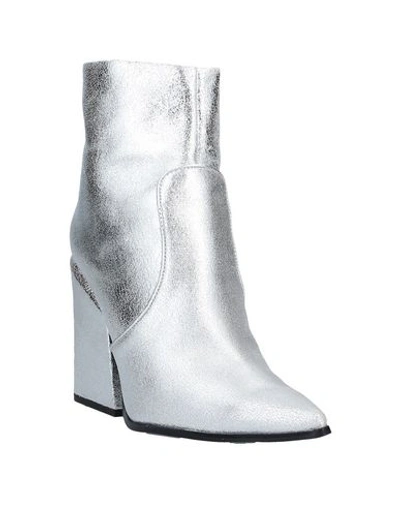 Shop Kendall + Kylie Woman Ankle Boots Silver Size 7.5 Soft Leather