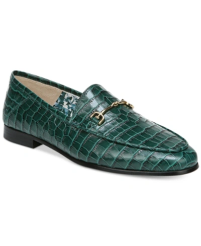 Shop Sam Edelman Women's Loraine Bit Loafers Women's Shoes In Green Ivy Croco