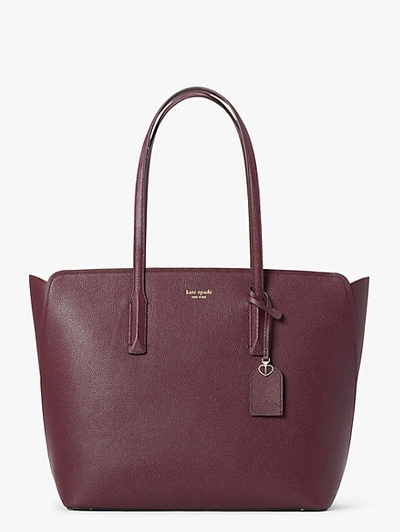 Shop Kate Spade Margaux Large Tote In Deep Cherry