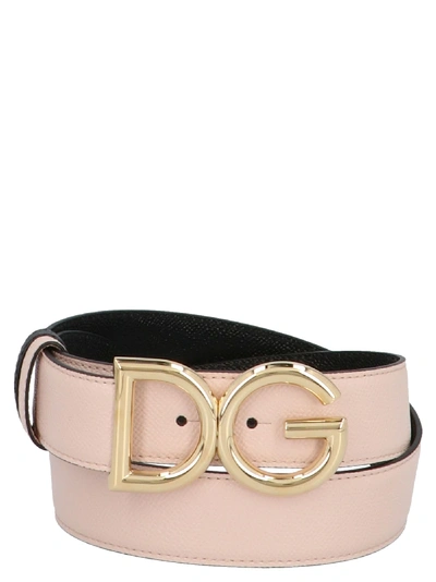 Shop Dolce & Gabbana Dg Belt In Pink
