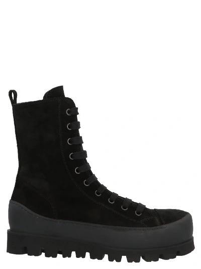 Shop Ann Demeulemeester Chunky High Tops Shoes In Black
