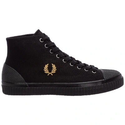 Shop Fred Perry Hughes High-top Sneakers In Black / Champagne
