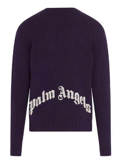 Shop Palm Angels Rec Logo Sweater In Purple