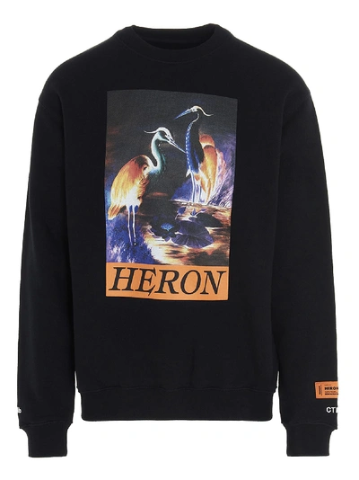 Shop Heron Preston Os Heron Times Sweatshirt In Black