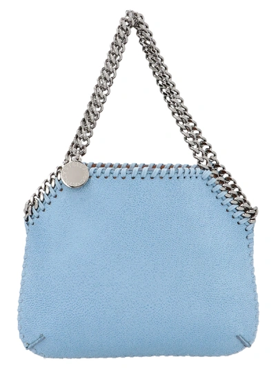 Shop Stella Mccartney Falabella Mini Bag In Light Blue