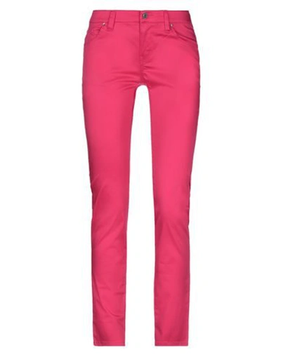 Shop Armani Jeans Pants In Fuchsia