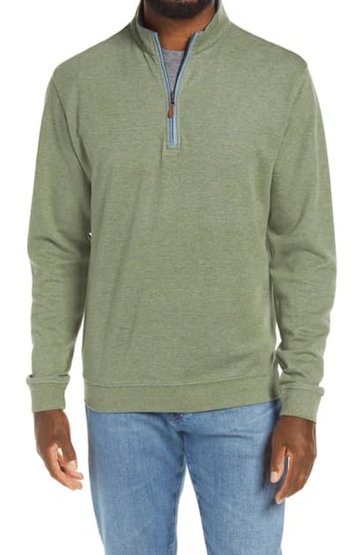 Shop Johnnie-o Sully Quarter Zip Pullover In Sage