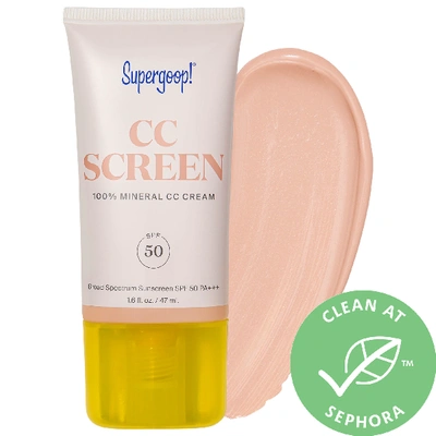 Shop Supergoop ! Cc Screen 100% Mineral Cc Cream Spf 50 Pa++++ 100c 1.6 oz/ 47 ml