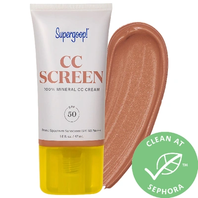 Shop Supergoop ! Cc Screen 100% Mineral Cc Cream Spf 50 Pa++++ 336w 1.6 oz/ 47 ml