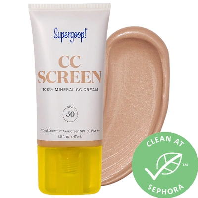 Shop Supergoop ! Cc Screen 100% Mineral Cc Cream Spf 50 Pa++++ 206w 1.6 oz/ 47 ml