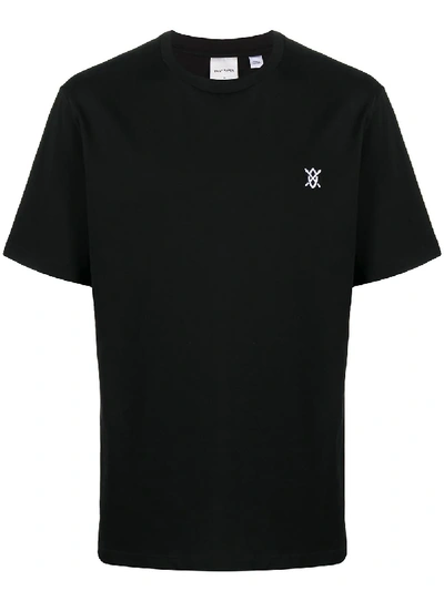 Shop Daily Paper Logo Embroidered T-shirt In Black