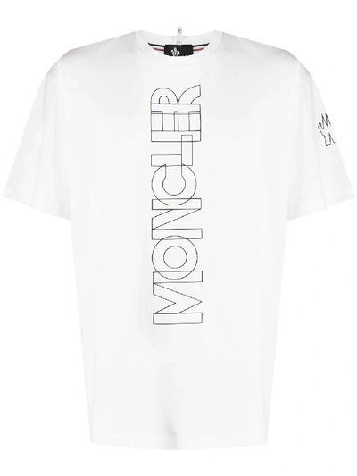 Shop Moncler Logo T-shirt In Neutrals