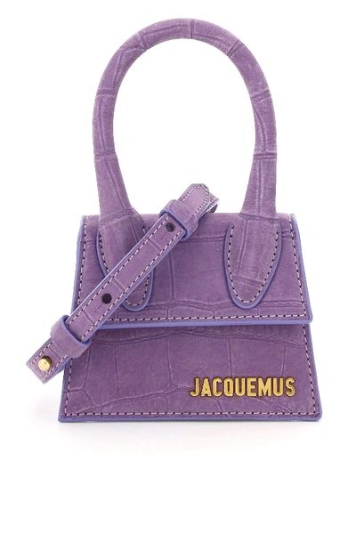 Shop Jacquemus Le Chiquito Micro Bag In Purple