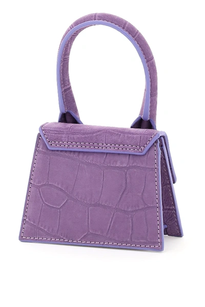 Shop Jacquemus Le Chiquito Micro Bag In Purple