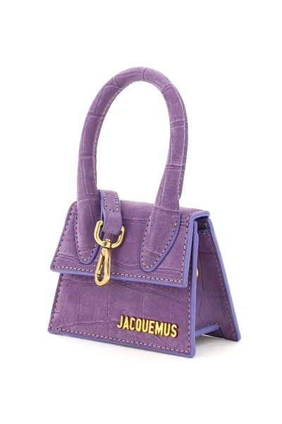 Shop Jacquemus Le Chiquito Micro Bag In Purple