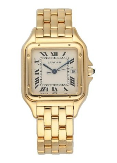 Shop Cartier Panthere 106000m 18k Yellow Gold Large Watch In Not Applicable