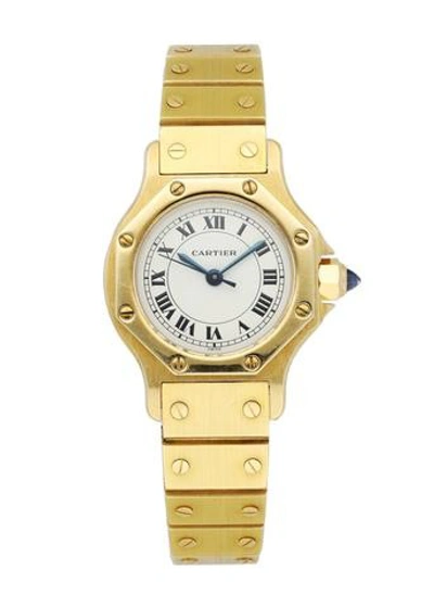 Shop Cartier Santos Yellow Gold Ladies Watch In Not Applicable