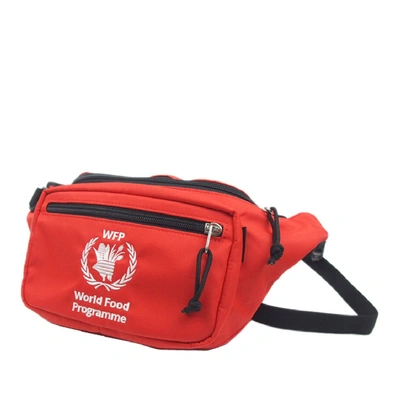 Shop Balenciaga World Food Programme Nylon Belt Bag In Red