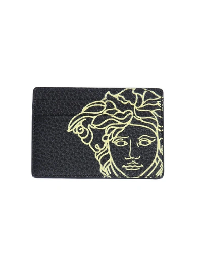 Shop Versace Black Leather Card Holder