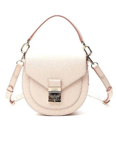 Shop Mcm White Leather Shoulder Bag In Neutrals