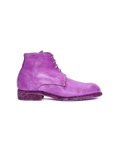 Shop Guidi Purple Leather Boots