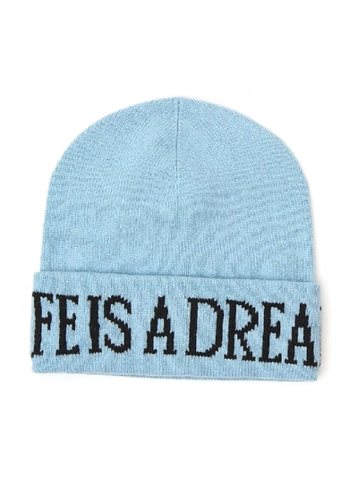 Shop Alberta Ferretti Light Blue Cashmere Hat
