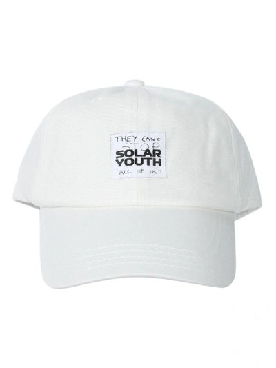 Shop Raf Simons Solar Youth Cap In White