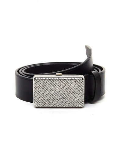 Shop Balenciaga Purse Buckle Leather Belt In Black