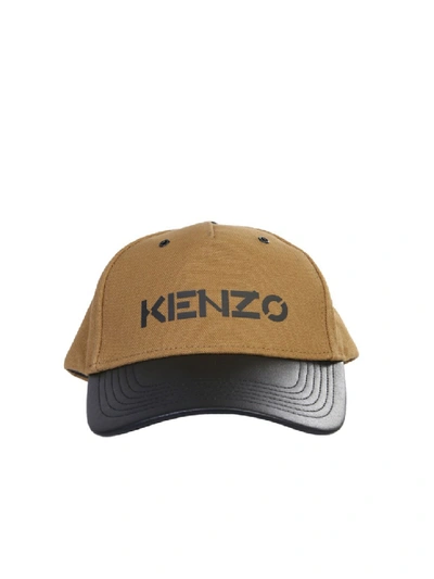 Shop Kenzo Beige Cotton Hat In Brown