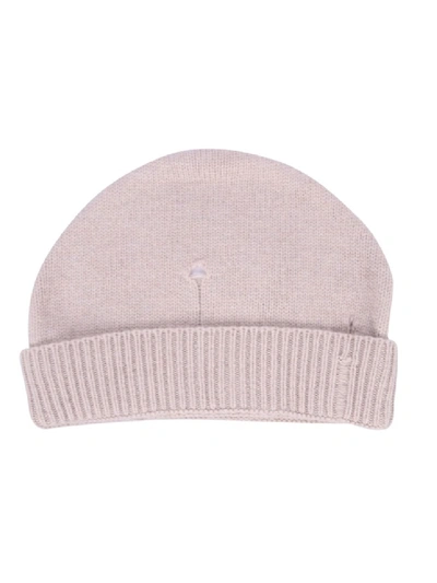 Shop Maison Margiela Destroyed Beige Wool Hat In White