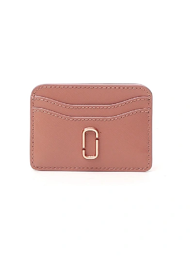 Shop Marc Jacobs The Snapshot Brown Leather Card Holder