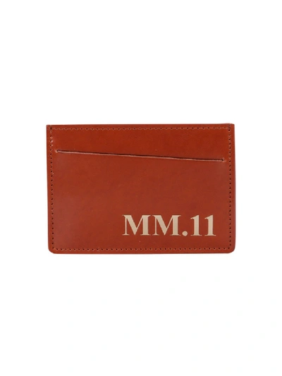Shop Maison Margiela Brown Leather Card Holder