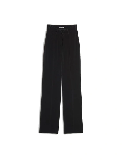 Shop Balenciaga Black V-neck Trousers