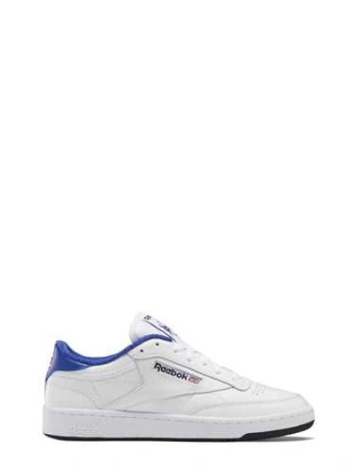 Shop Reebok Blue Low White 'club C 85' Sneakers