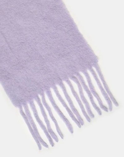 Shop 8 By Yoox Alpaca Wool Blend Gradient Effect Scarf Woman Scarf Lilac Size - Alpaca Wool, Polyamide In Purple