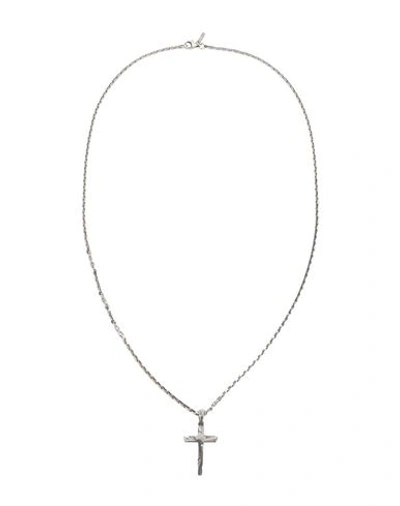 Shop Emanuele Bicocchi Cross Necklace Necklace Silver Size - 925/1000 Silver