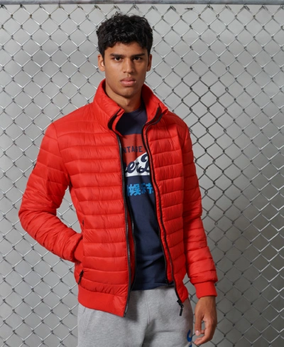 in de tussentijd Raap bladeren op lepel Superdry Men's Fuji Bomber Jacket Red | ModeSens