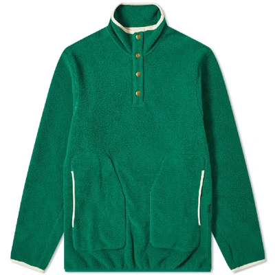 Shop Aimé Leon Dore Fleece Half Button In Green