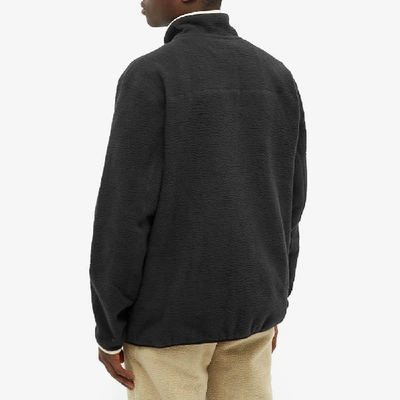 Shop Aimé Leon Dore Fleece Half Button In Black