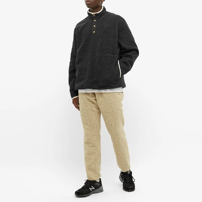 Shop Aimé Leon Dore Fleece Half Button In Black