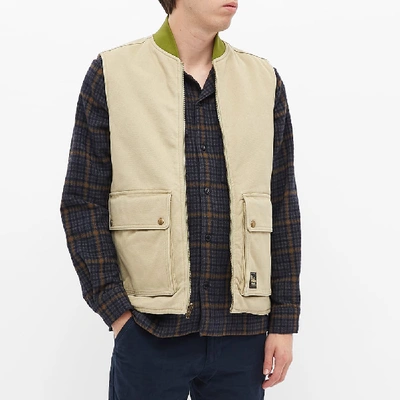 Shop Aimé Leon Dore Reversible Quilted Vest In Brown