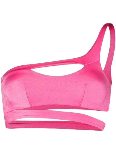 Shop Agent Provocateur Lexxi Asymmetric Bikini Top In Pink