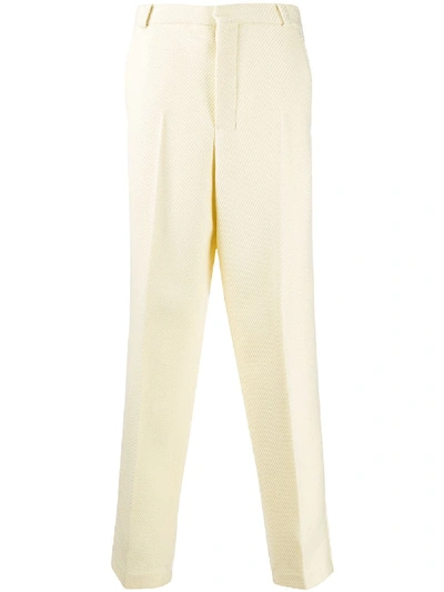 Shop Ami Alexandre Mattiussi Wide-fit Pleated Trousers In White