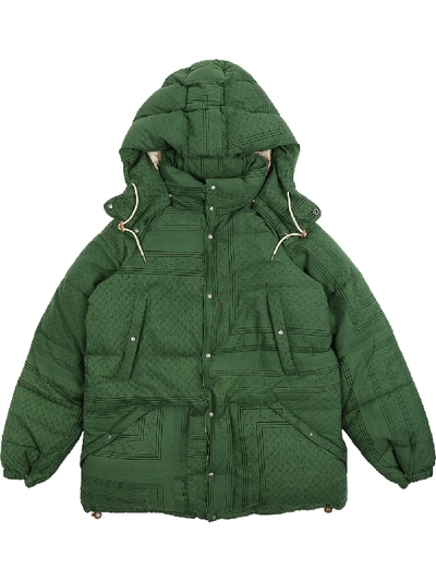 Shop Visvim Bandana-print Puffer Jacket In Green